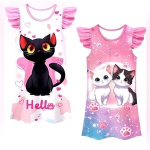 Cat Graphic Nightgowns